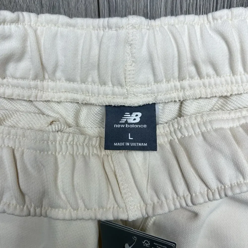 New Balance Shorts Size Large Mens Permafrost Yellow Tan French Terry 5